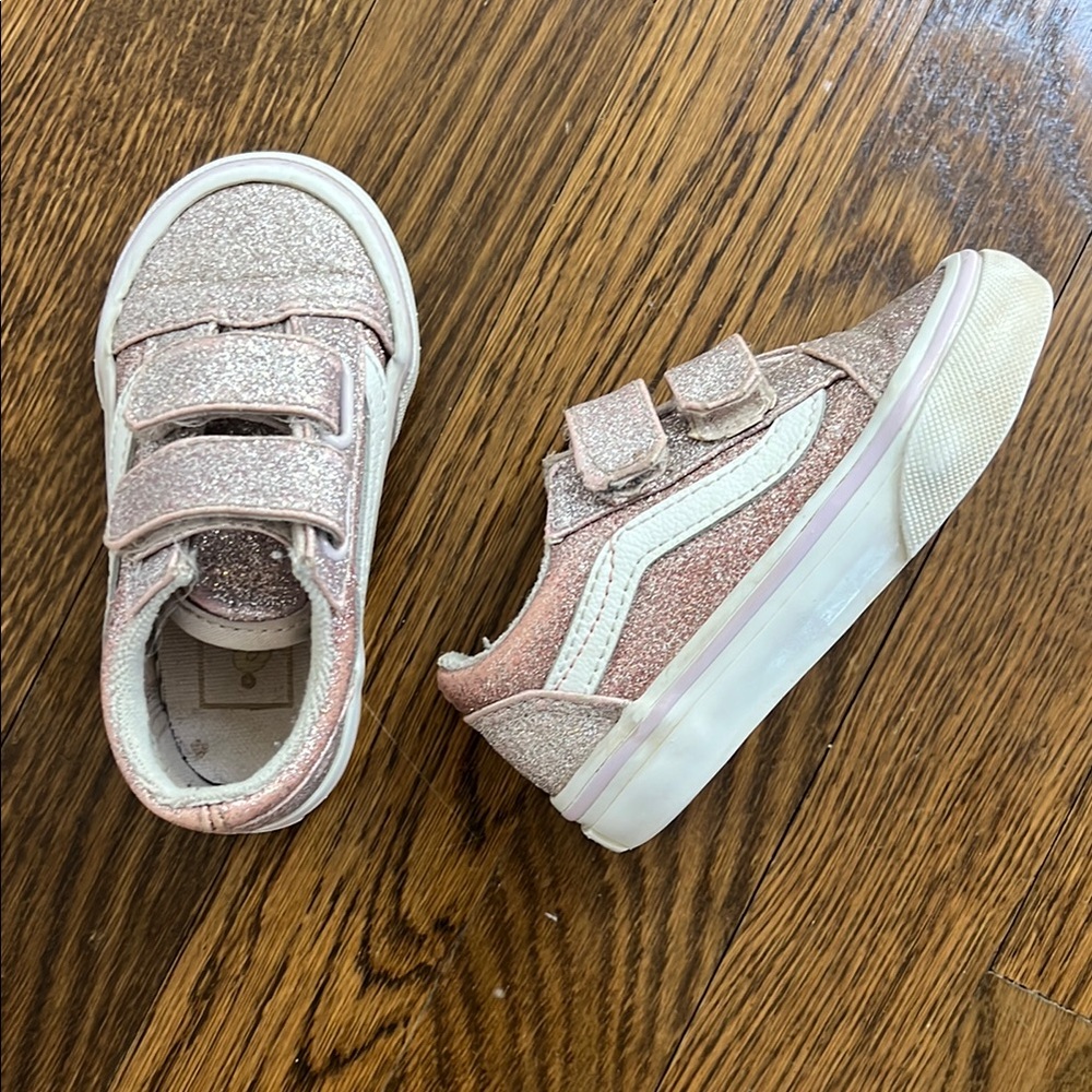 Vans Pink Velcro Sneakers for Kids